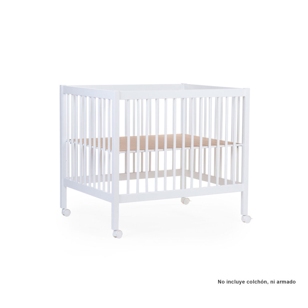 CUNA MODELO PA97 PARA BEBÉS DE 0 A 36 MESES DE 95 X 75 CM COLOR BLANCO/NATURAL CHILDHOME