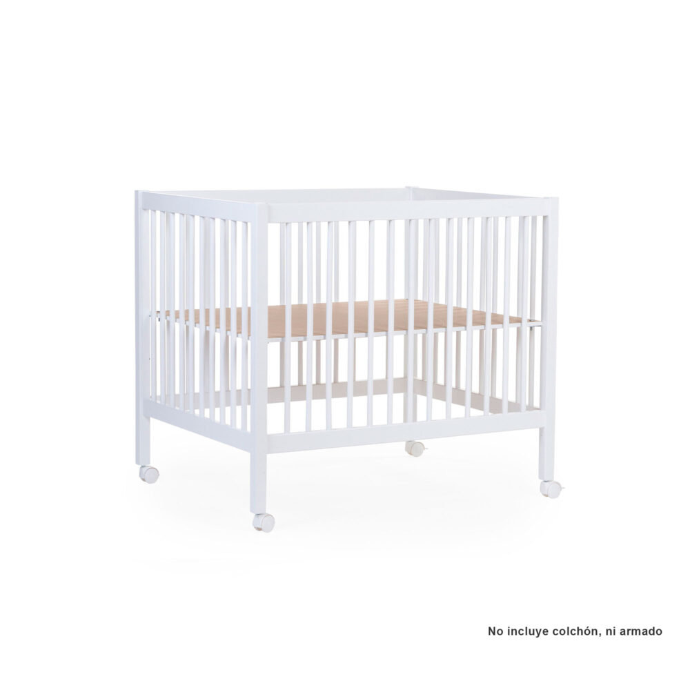 CUNA MODELO PA97 PARA BEBÉS DE 0 A 36 MESES DE 95 X 75 CM COLOR BLANCO/NATURAL CHILDHOME