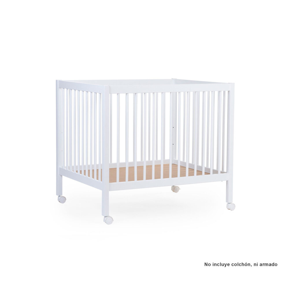 CUNA MODELO PA97 PARA BEBÉS DE 0 A 36 MESES DE 95 X 75 CM COLOR BLANCO/NATURAL CHILDHOME