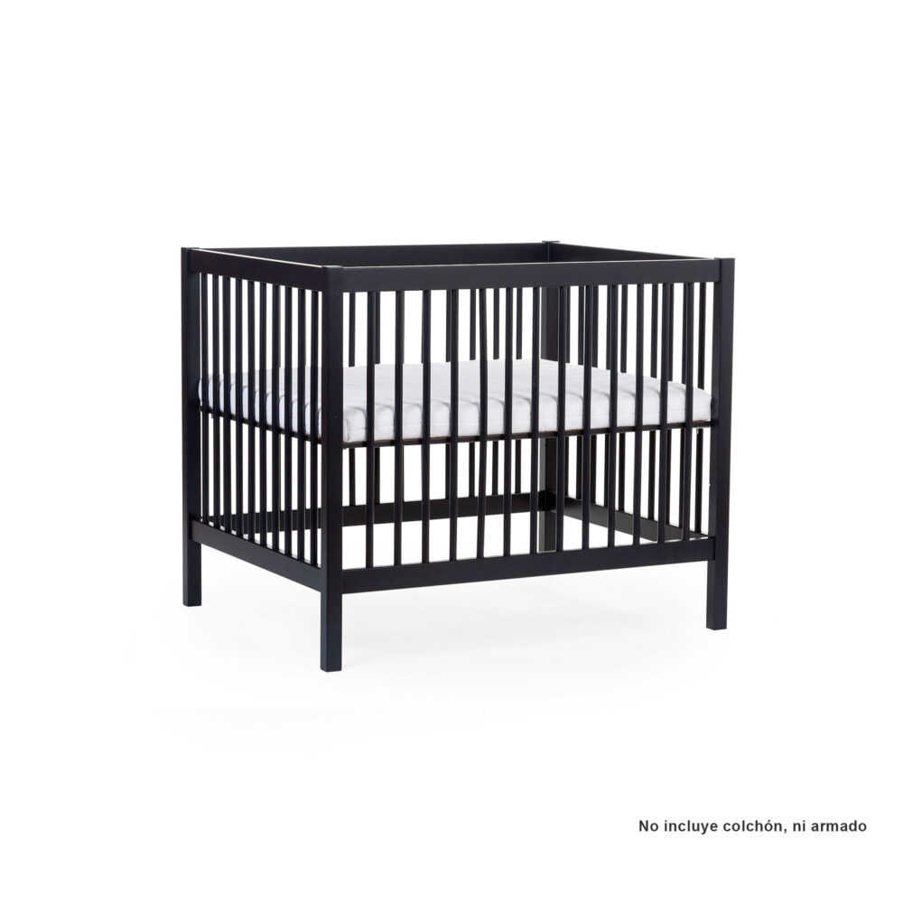 CUNA MODELO PA97 PARA BEBÉS DE 0 A 36 MESES DE 95 X 75 CM COLOR NEGRO CHILDHOME
