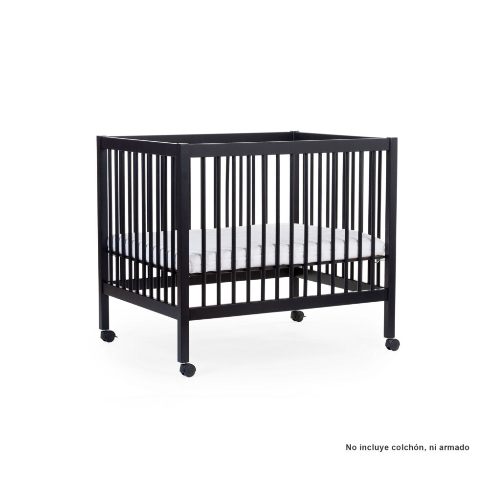 CUNA MODELO PA97 PARA BEBÉS DE 0 A 36 MESES DE 95 X 75 CM COLOR NEGRO CHILDHOME