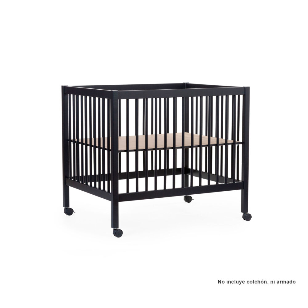 CUNA MODELO PA97 PARA BEBÉS DE 0 A 36 MESES DE 95 X 75 CM COLOR NEGRO CHILDHOME