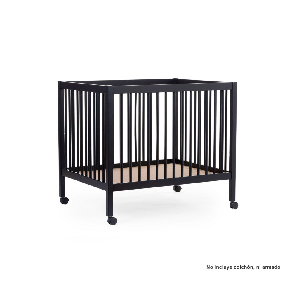 CUNA MODELO PA97 PARA BEBÉS DE 0 A 36 MESES DE 95 X 75 CM COLOR NEGRO CHILDHOME