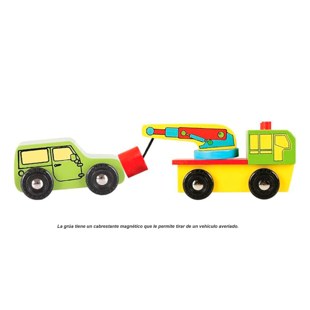 PACK DE VEHÍCULOS DE MADERA BIGJIGS RAIL