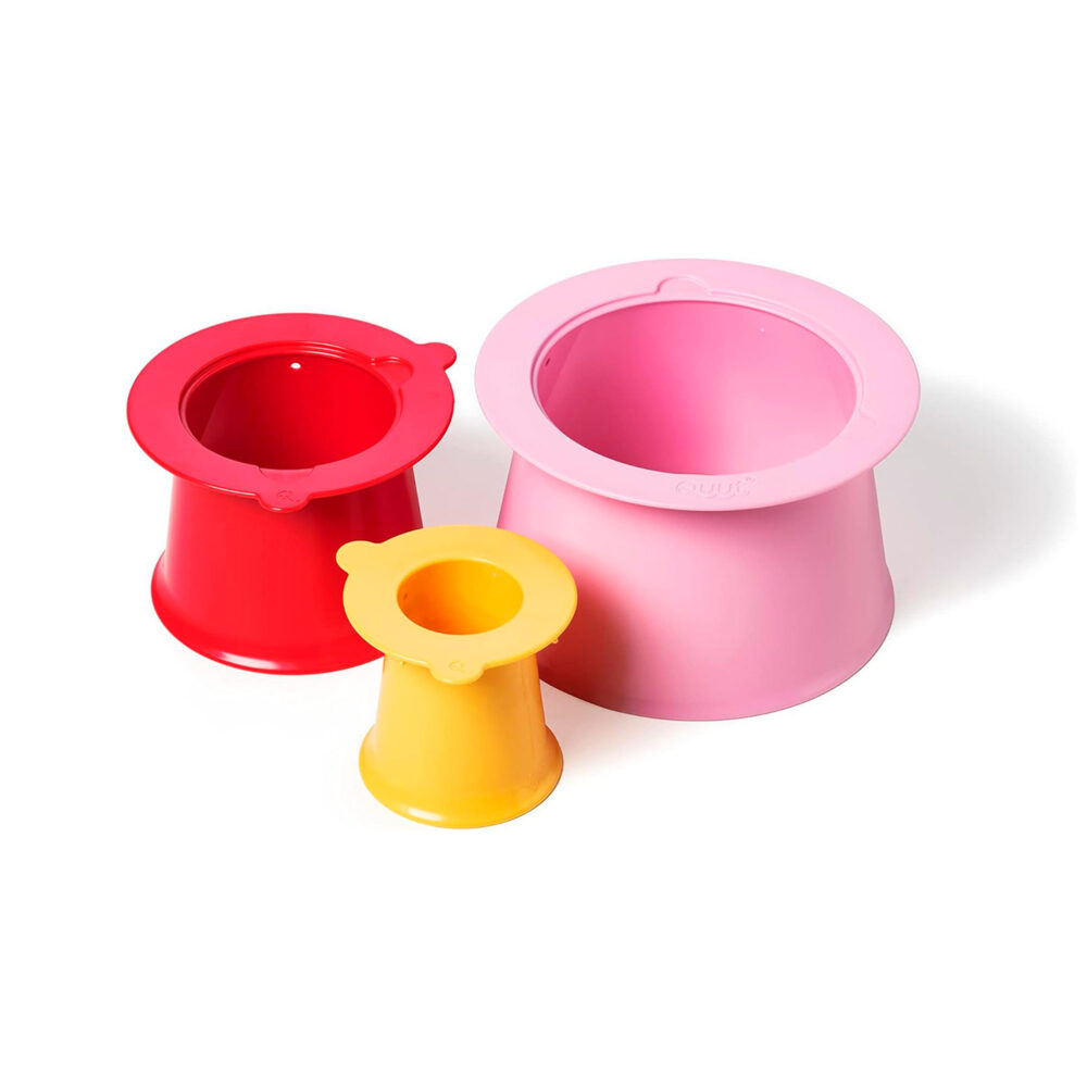 CONSTRUCTOR DE CASTILLOS DE ARENA COLOR ROSA-ROJO-AMARILLO VINTAGE QUUT