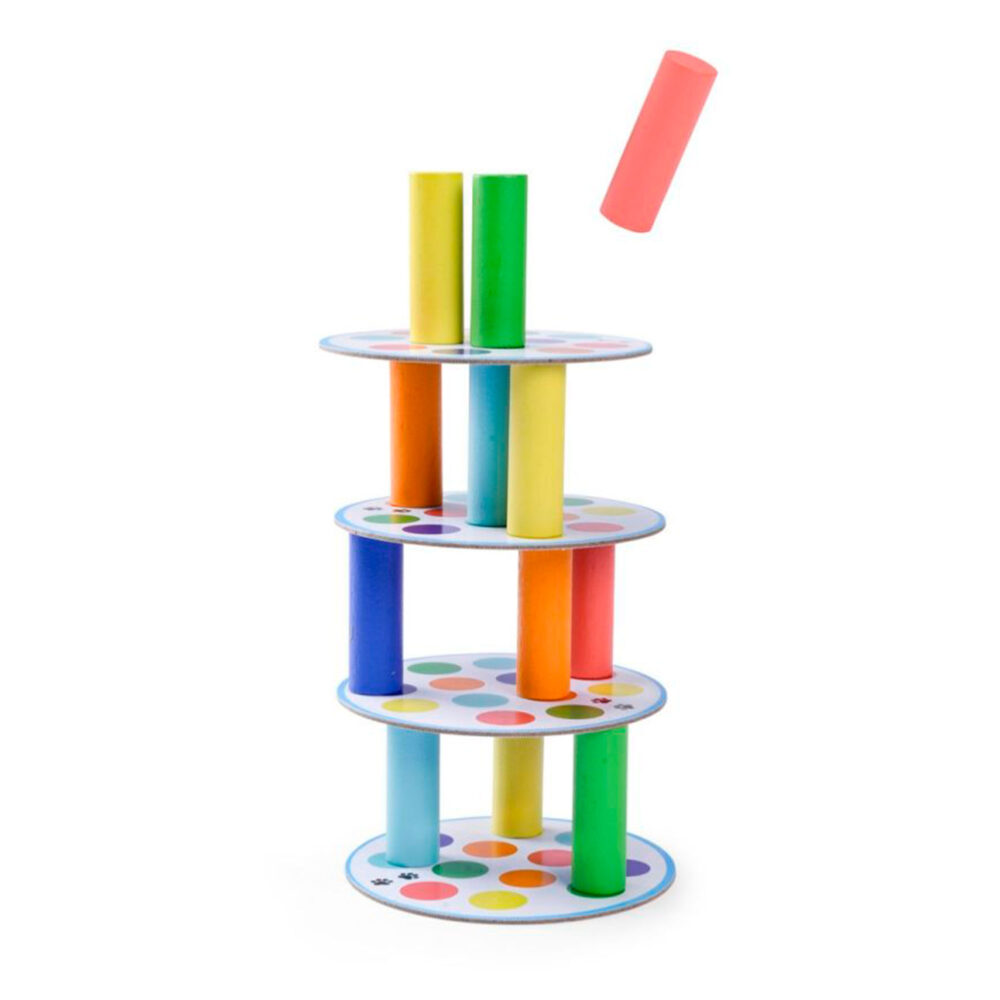 JUEGO MEGA TORRE DE MADERA COLECCIÓN LES LOUFOQUES