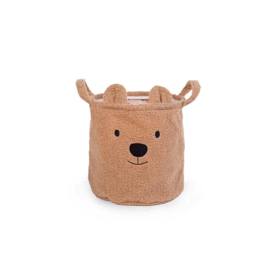 CESTA DE ALMACENAJE DE POLIÉSTER TEDDY MARRÓN DE 30 X 30 X 30 CM CHILDHOME