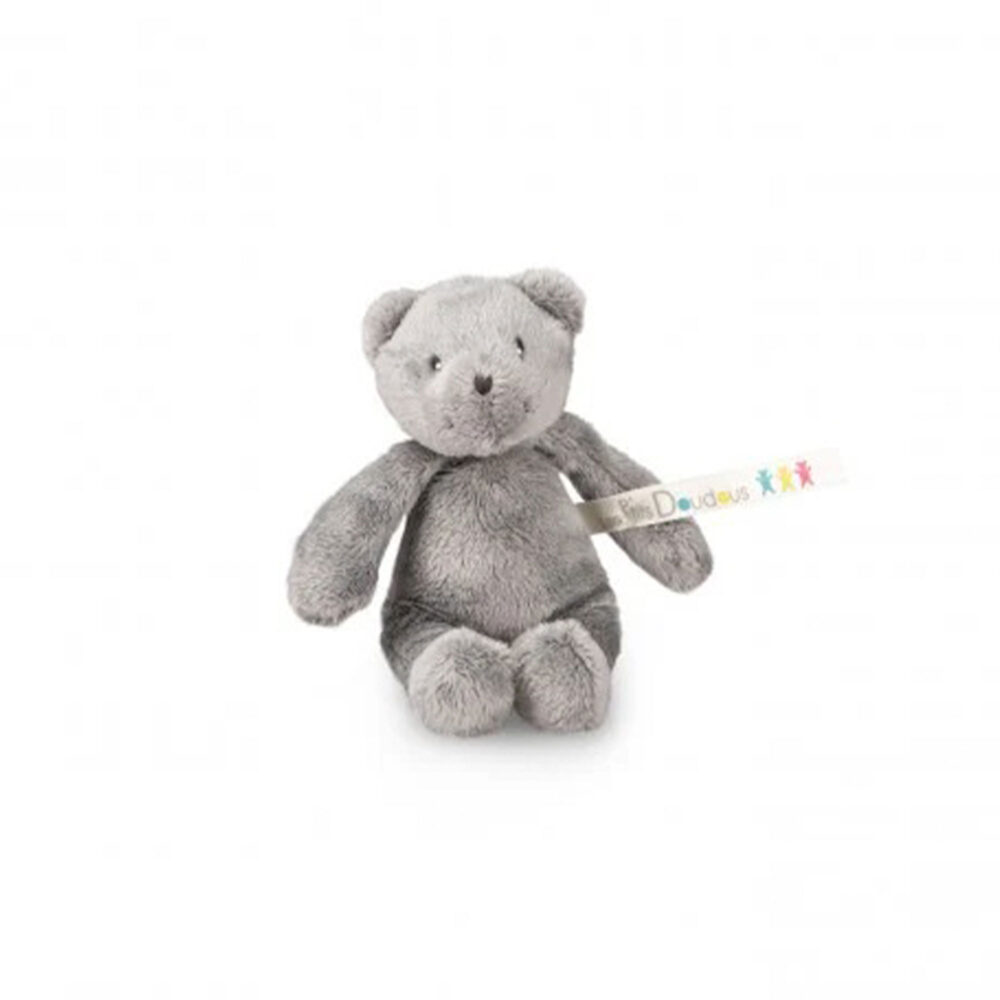 PELUCHE PEQUEÑO DE 10 CM OSO GRIS LES P´TITS DOUDOUS DEL HOSPITAL MOULIN ROTY