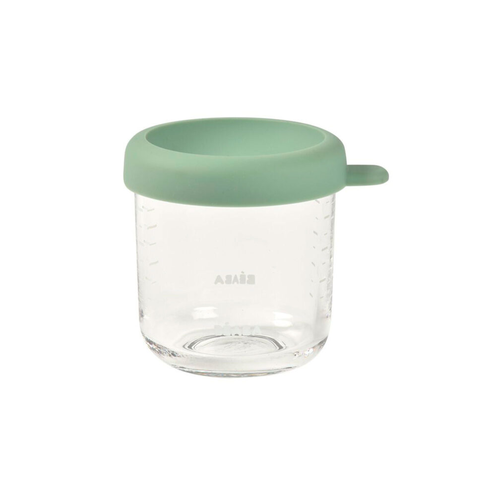 Frasco de vidrio BEABA 250 ml – Para conservar alimentos de bebé, seguro y duradero