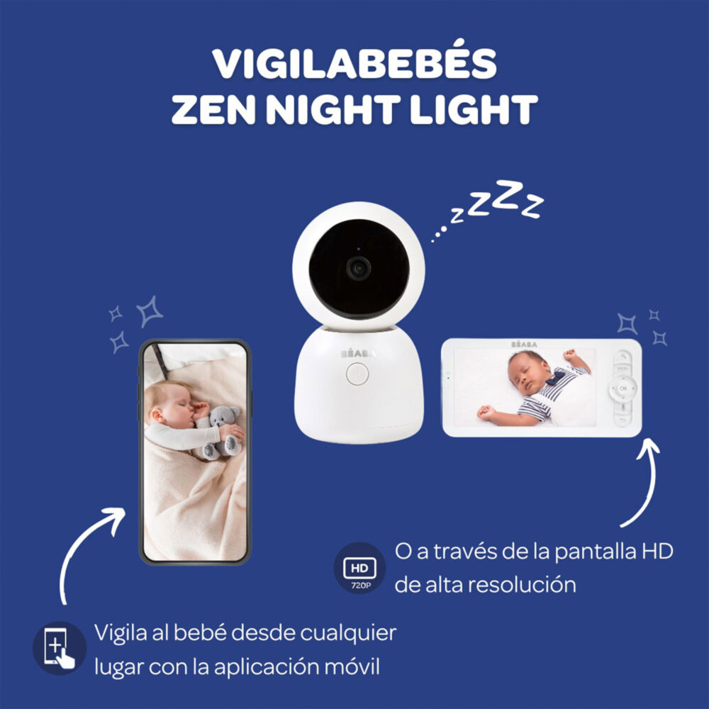 CÁMARA DE VIDEO VIGILANCIA FULL HD ZEN NIGHT LIGHT DE 360° BEABA