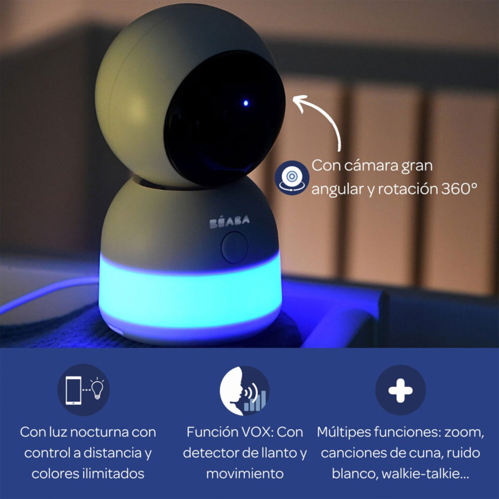CÁMARA DE VIDEO VIGILANCIA FULL HD ZEN NIGHT LIGHT DE 360° BEABA