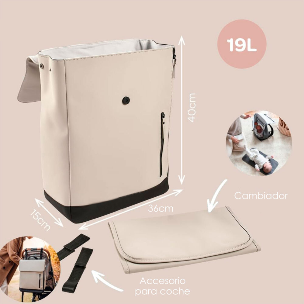 MOCHILA CAMBIADOR DE 19 LITROS MODELO OSLO BEABA
