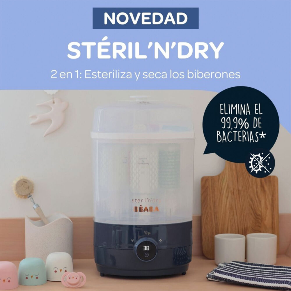 ESTERILIZADOR SECADOR 2 EN 1 STERIL N DRY NIGHT BLUE BEABA