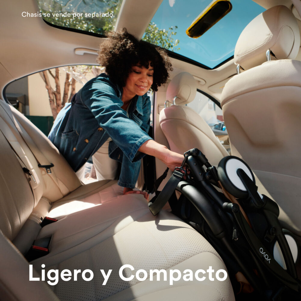COCHE STOKKE YOYO³ CHASIS NEGRO TEXTIL 2DA ETAPA DE 6 MESES A 4 AÑOS