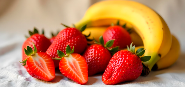 Panqueques de Fresa y Plátano