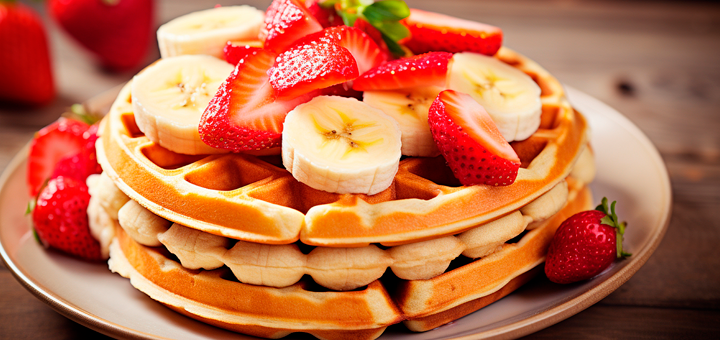 Panqueques de Fresa y Plátano