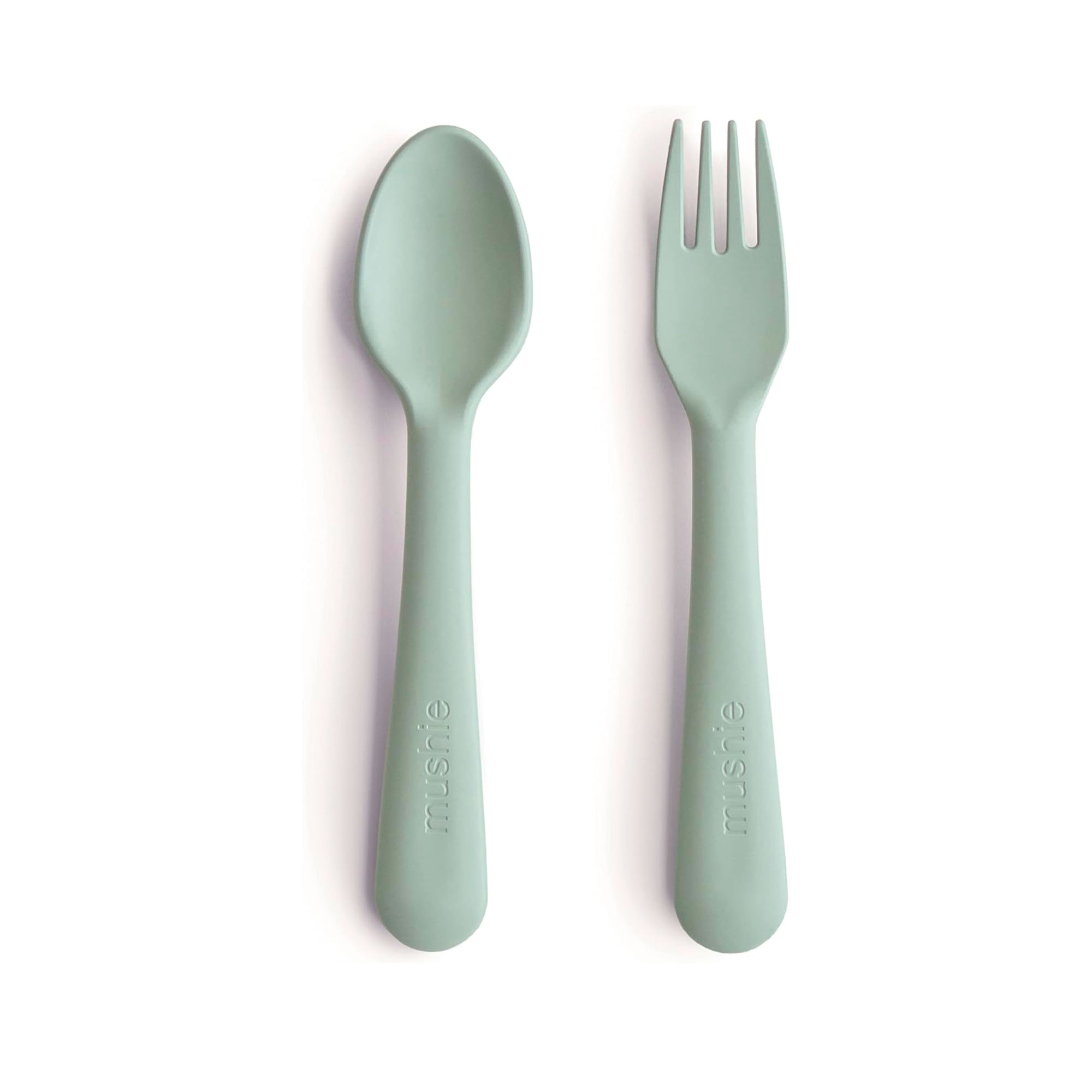 Set de cuchara y tenedor de plástico - MUSHIE