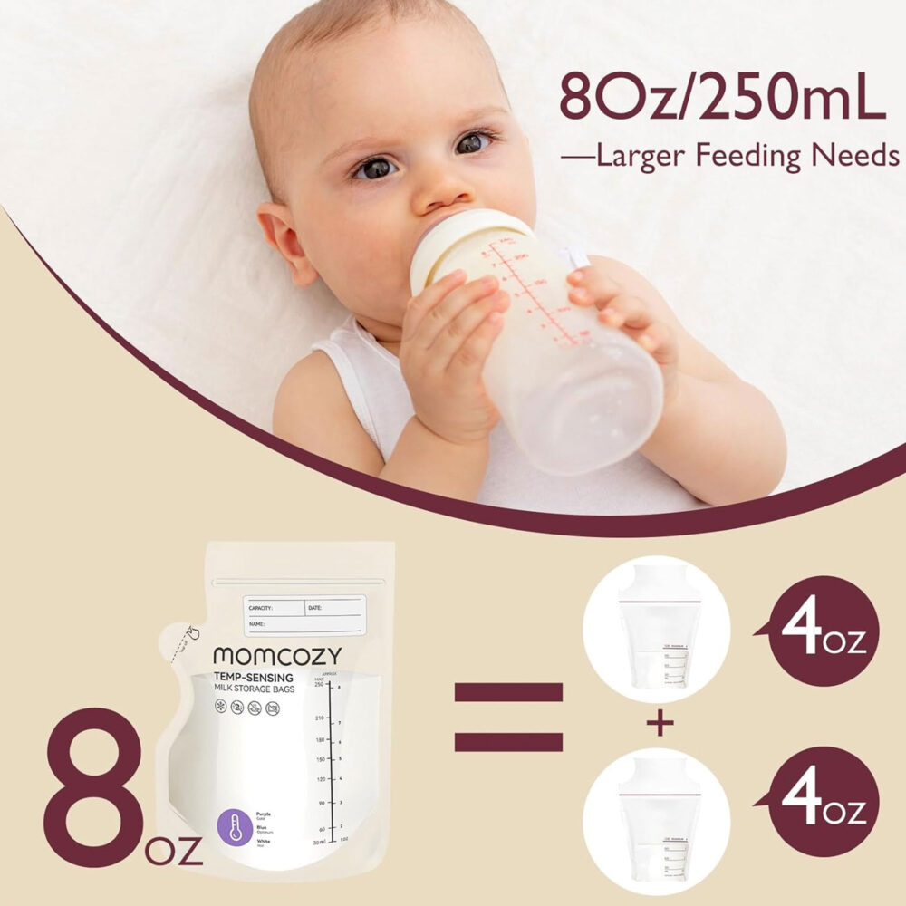 BOLSA DE ALMACENAMIENTO DE LECHE MATERNA 8 ONZAS 60 UNIDADES MOMCOZY