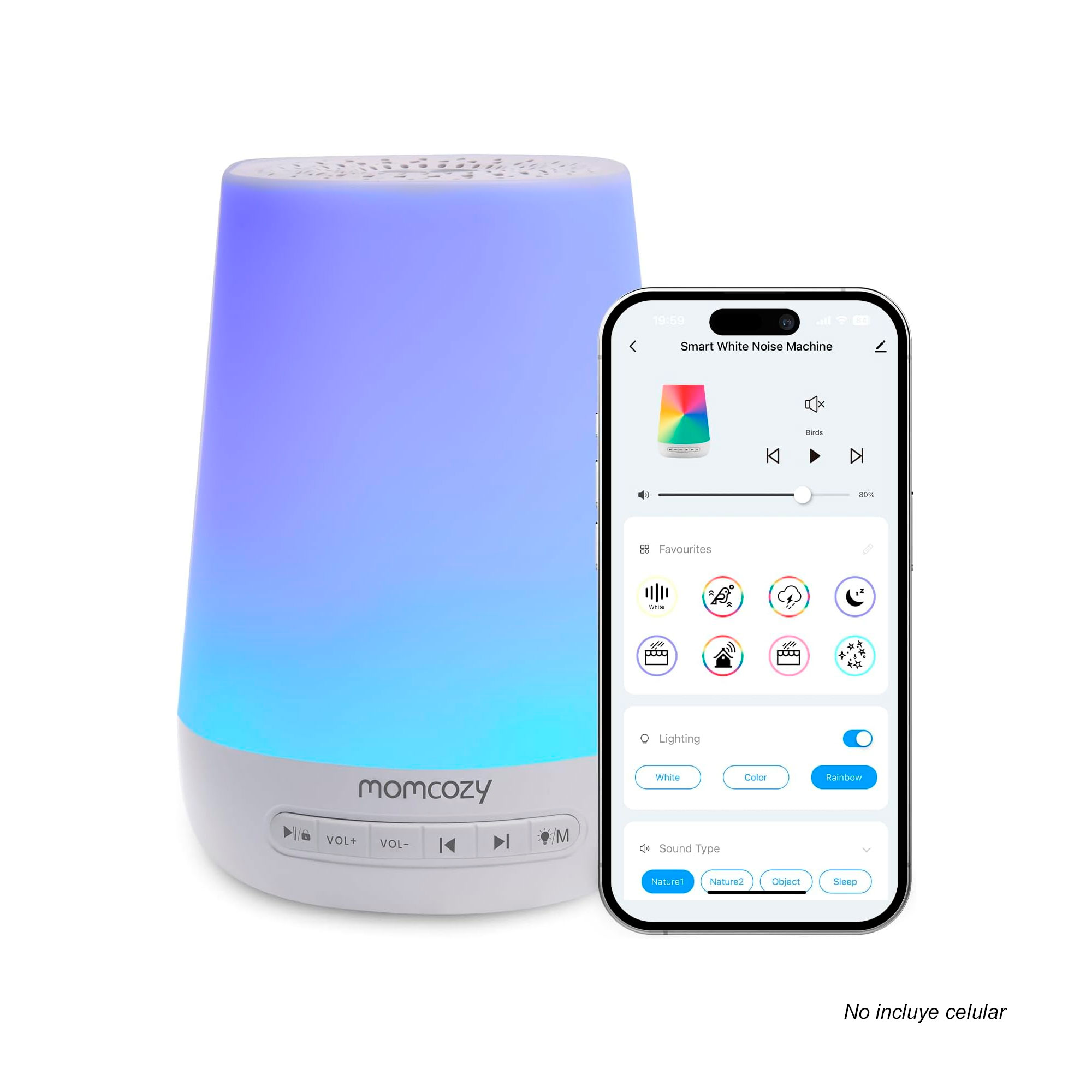 MÁQUINA DE SONIDOS PORTÁTIL PARA BEBÉS MOMCOZY