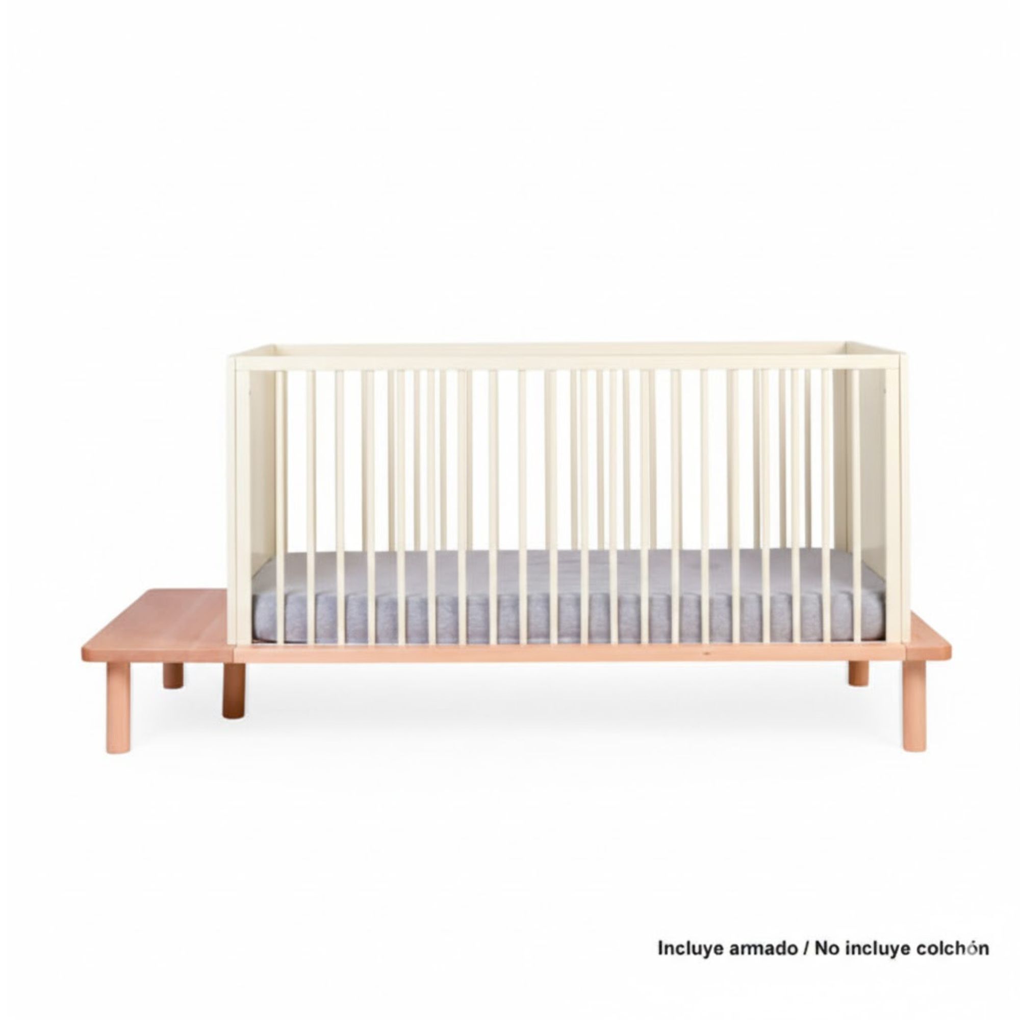 CUNA MODELO PA97 PARA BEBÉS DE 0 A 36 MESES DE 95 X 75 CM COLOR NEGRO/NATURAL CHILDHOME