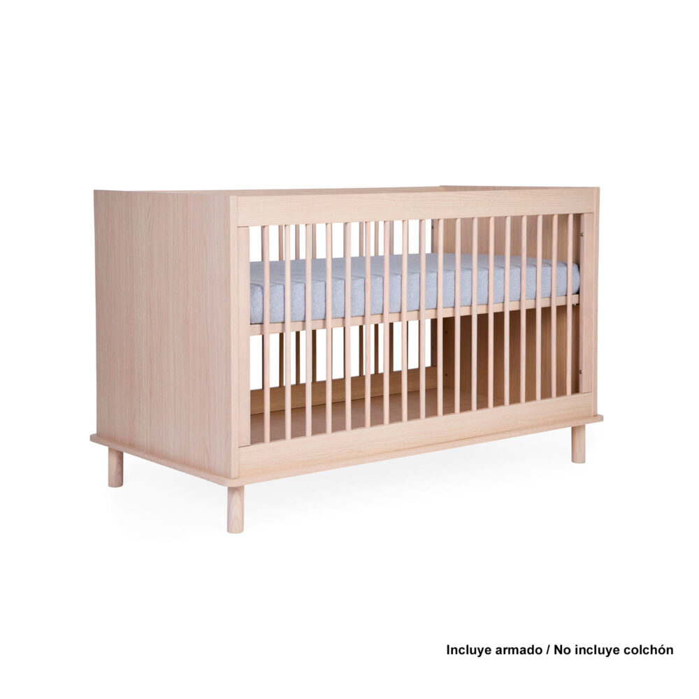 CUNA + SOMIER MODELO NORDICA NATUREL 140 X 70 CM CHILDHOME