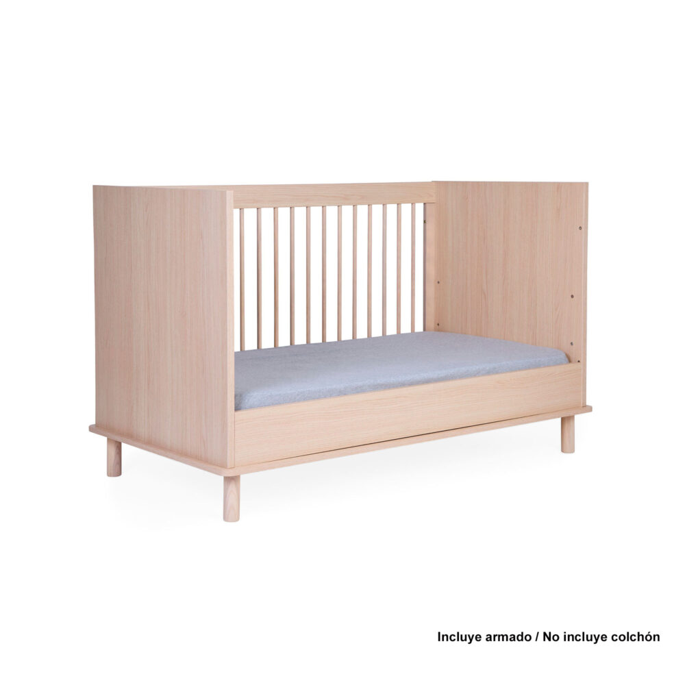 CUNA + SOMIER MODELO NORDICA NATUREL 140 X 70 CM CHILDHOME