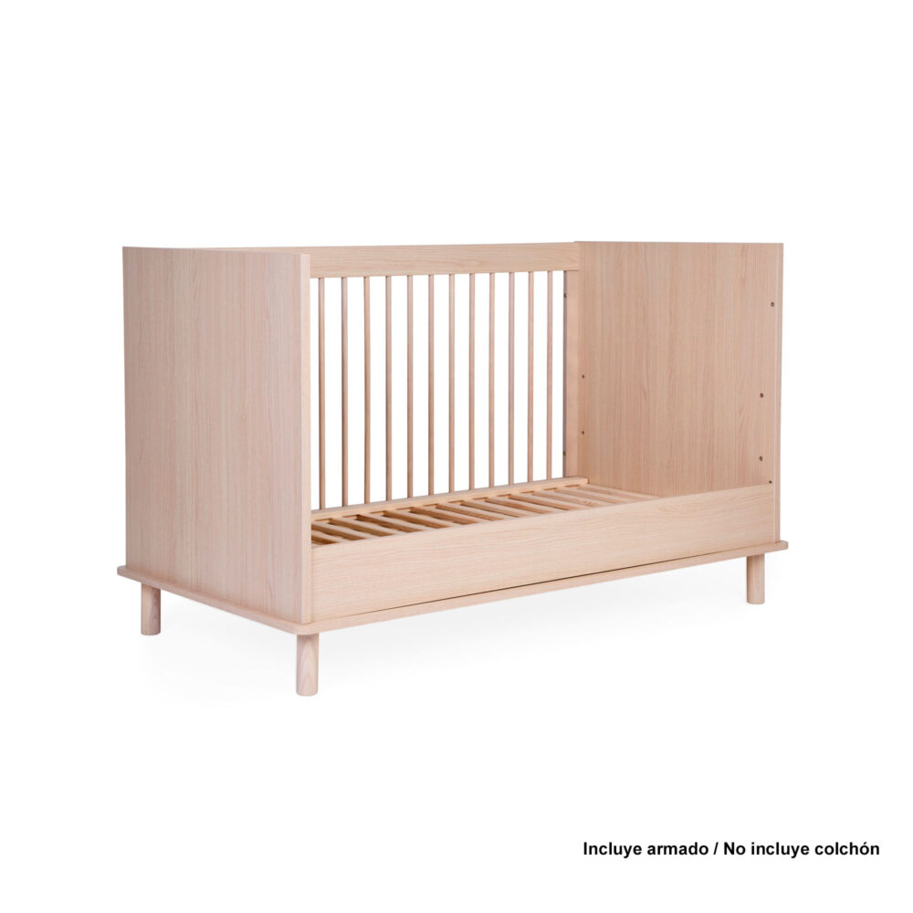 CUNA + SOMIER MODELO NORDICA NATUREL 140 X 70 CM CHILDHOME