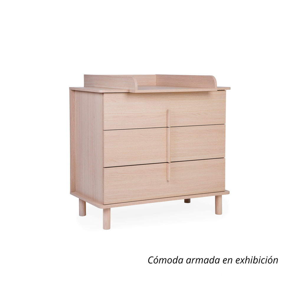 Cómoda de 3 cajones Nórdica Natural de 85 x 50 x 95 cm - CHILDHOME