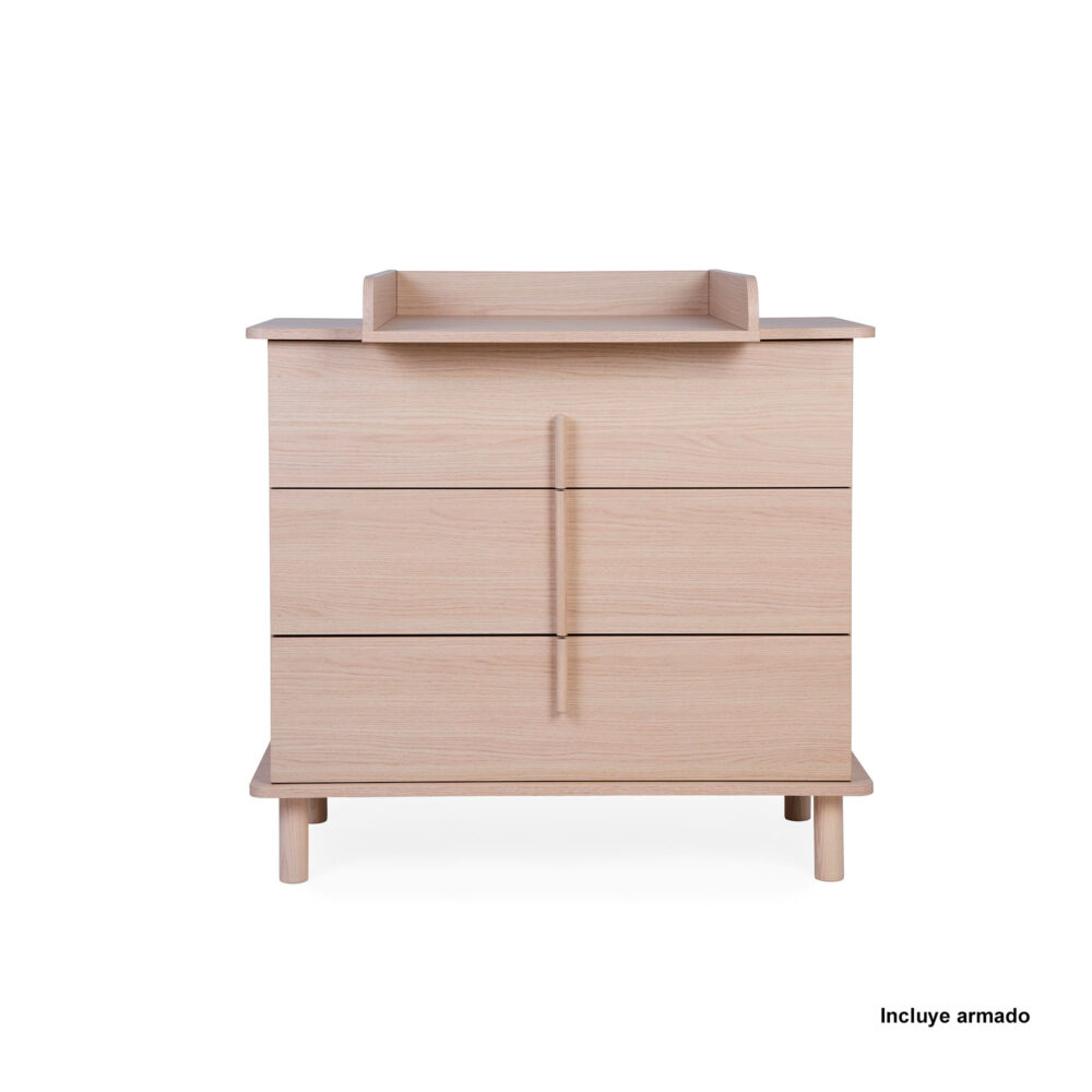 CÓMODA 3 CAJONES NORDICA NATUREL 85 X 50 X 95 CM CHILDHOME