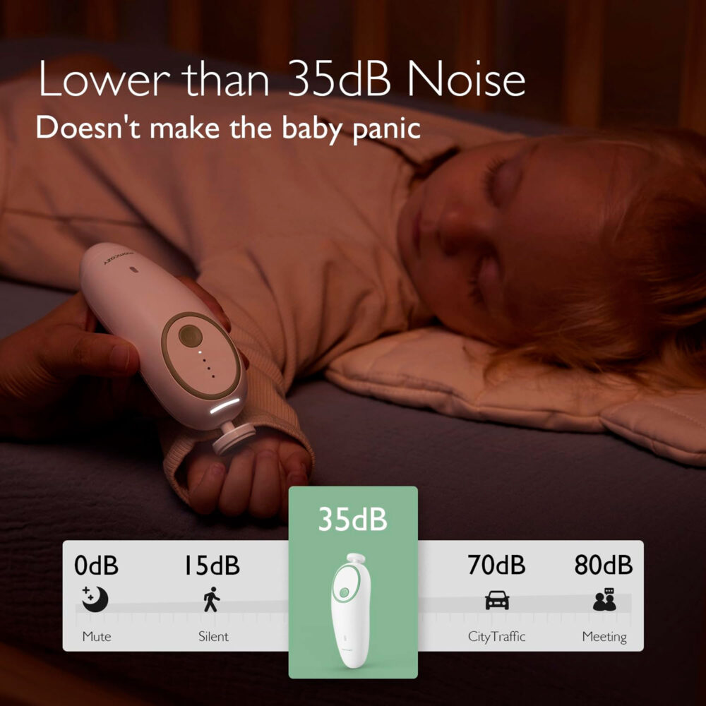 LIMA DE UÑAS ELÉCTRICA PARA BEBÉS MOMCOZY