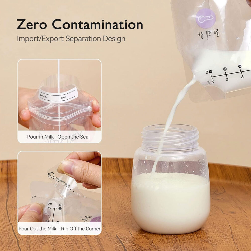 BOLSA DE ALMACENAMIENTO DE LECHE MATERNA 6 ONZAS 120 UNIDADES MOMCOZY