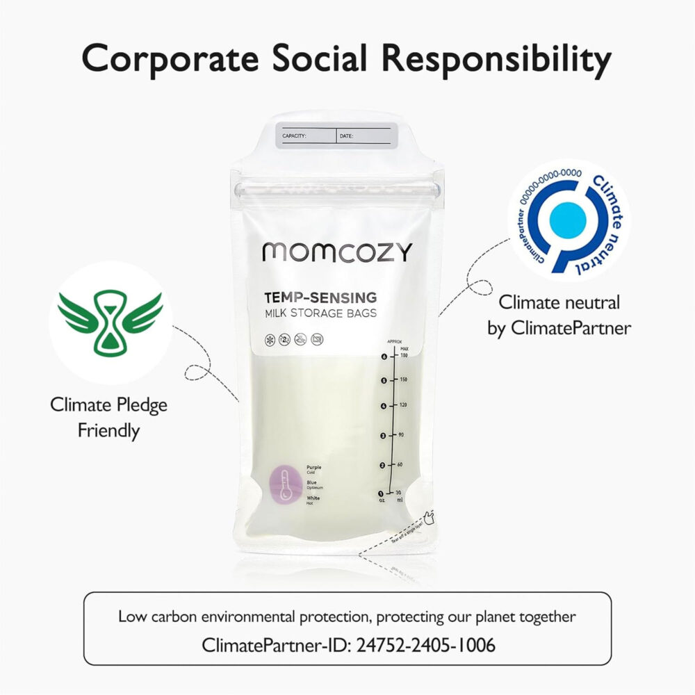BOLSA DE ALMACENAMIENTO DE LECHE MATERNA 6 ONZAS 120 UNIDADES MOMCOZY