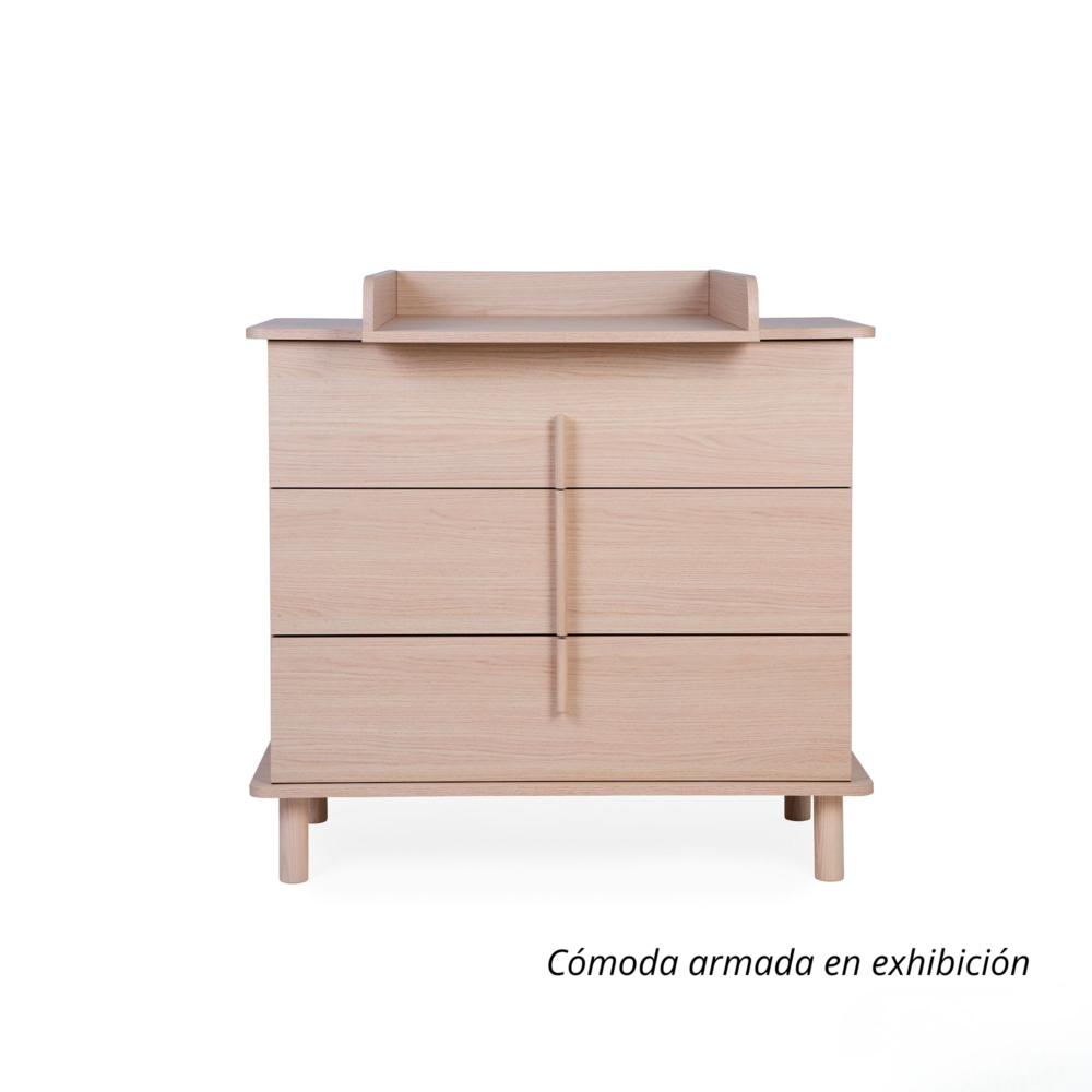 Cómoda de 3 cajones Nórdica Natural de 85 x 50 x 95 cm - CHILDHOME
