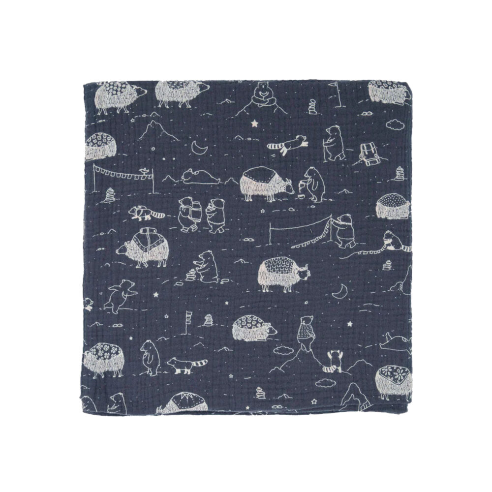 MUSELINA THE STORY BELUGA 100% ALGODÓN PIMA DE 120 X 120 CM RED CARIBOU