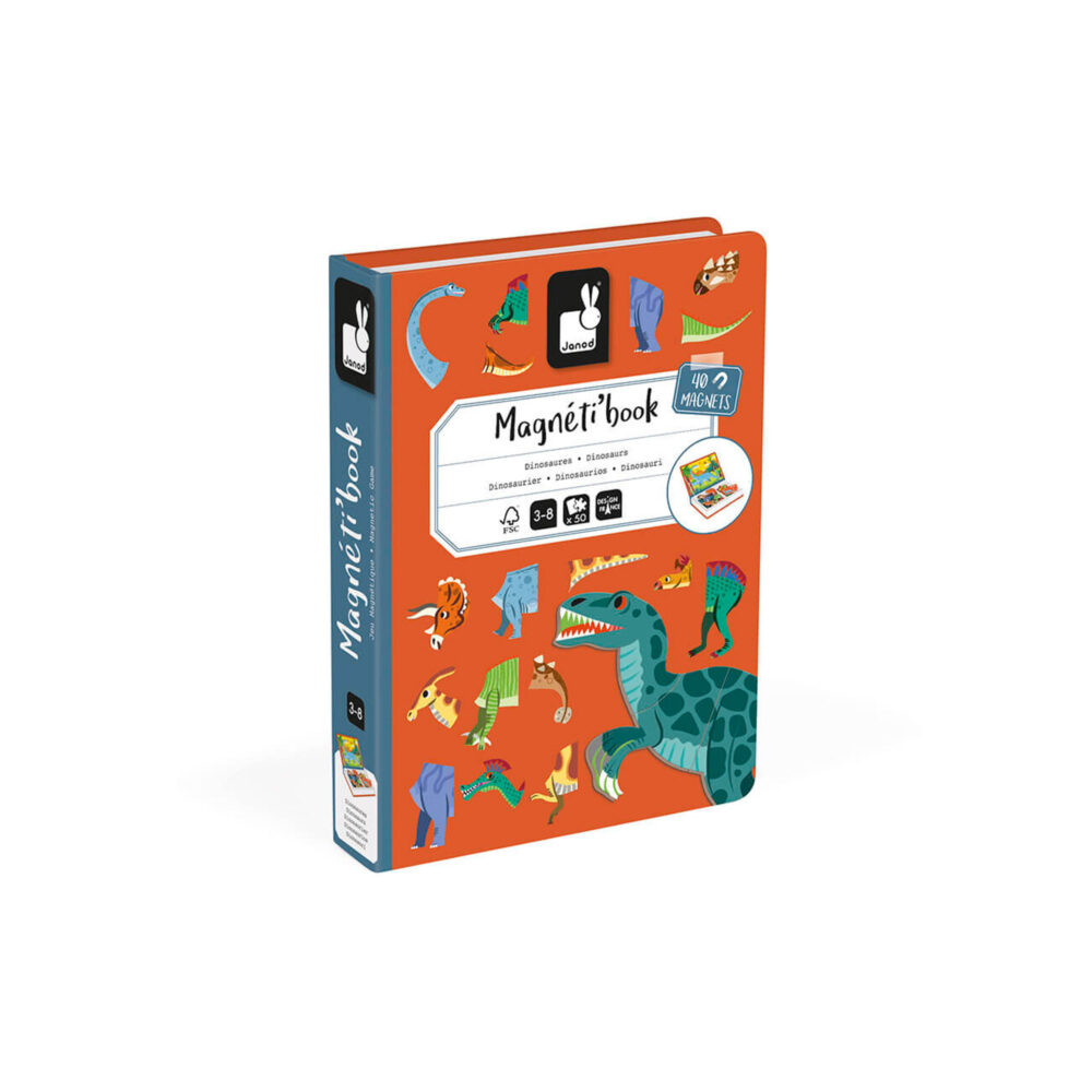 LIBRO MAGNÉTICO DE DINOSAURIOS JANOD