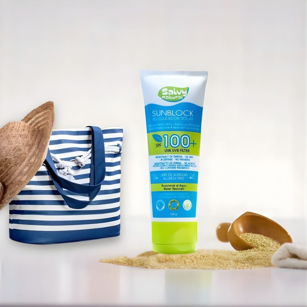 BLOQUEADOR SOLAR PROTEGE DE LOS RAYOS UV SALVY NATURAL