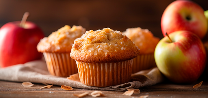 Muffins de Avena y Manzana para Bebés