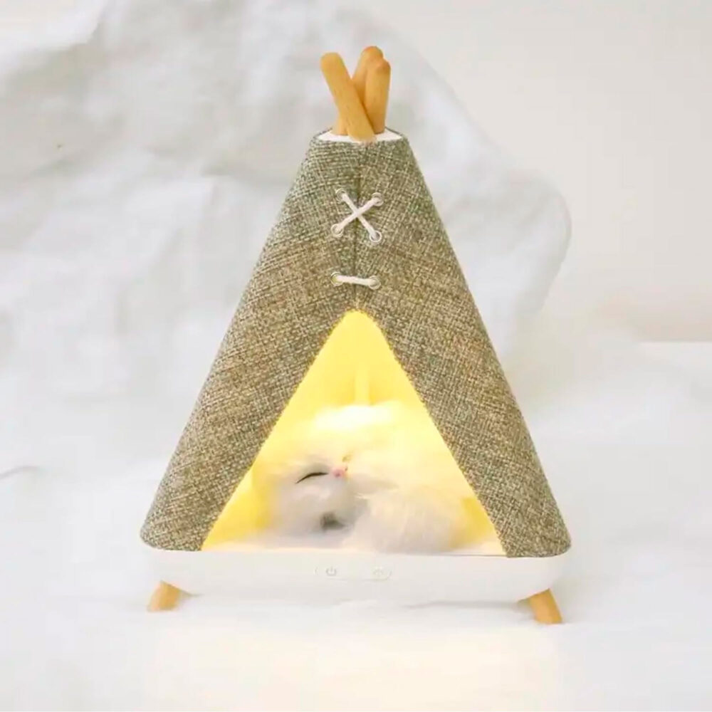 LÁMPARA PARLANTE CARPA GATO IMAGEN CASA