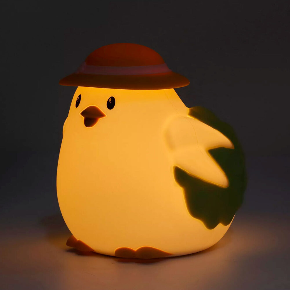 LÁMPARA LED DE SILICONA FORMA DE POLLITO IMAGEN CASA