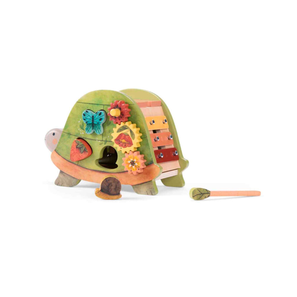 TORTUGA DE ACTIVIDADES DE MADERA COLECCIÓN TRES CONEJITOS