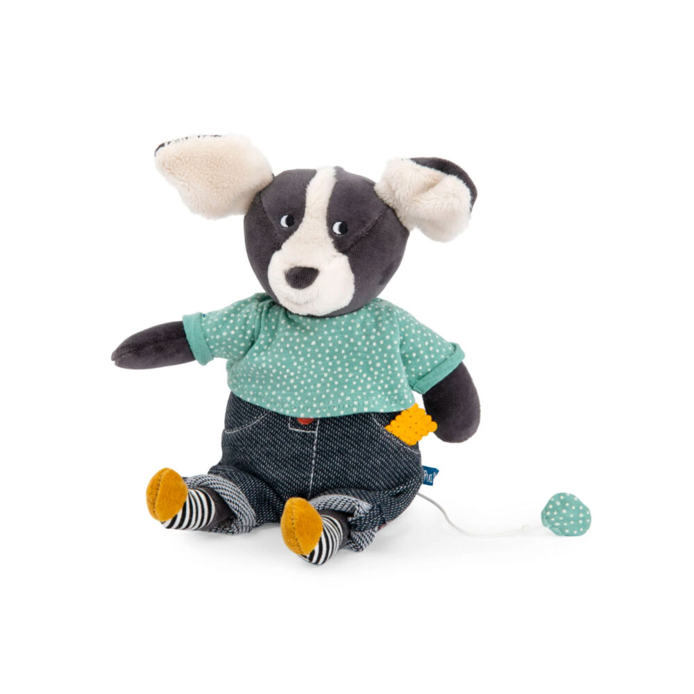 PELUCHE MUSICAL DE PERRO PUCE COLECCIÓN PUCE & PILOU
