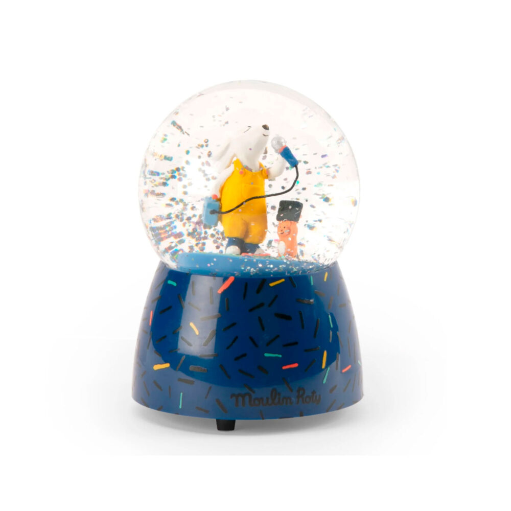 BOLA DE NIEVE DE RESINA MUSICAL COLECCIÓN PUCE & PILOU