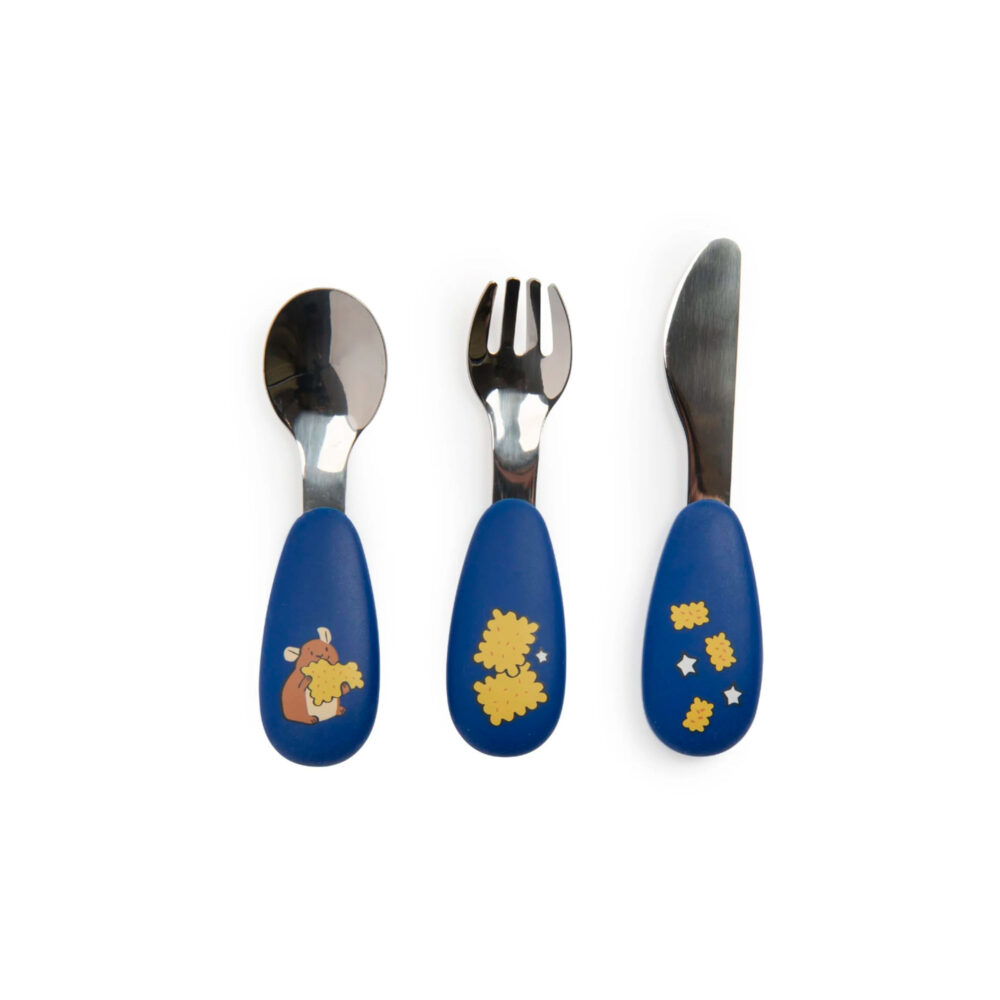 SET DE CUBIERTOS DE SILICONA Y ACERO INOXIDABLE COLECCIÓN PUCE & PILOU