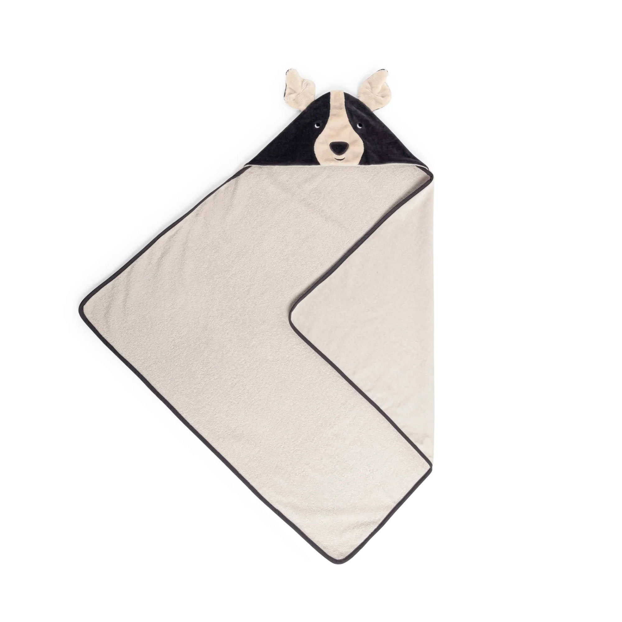 TOALLA DE BAÑO DE ALGODÓN CON CAPUCHA 80 X 80 CM COLECCIÓN TRES CONEJITOS