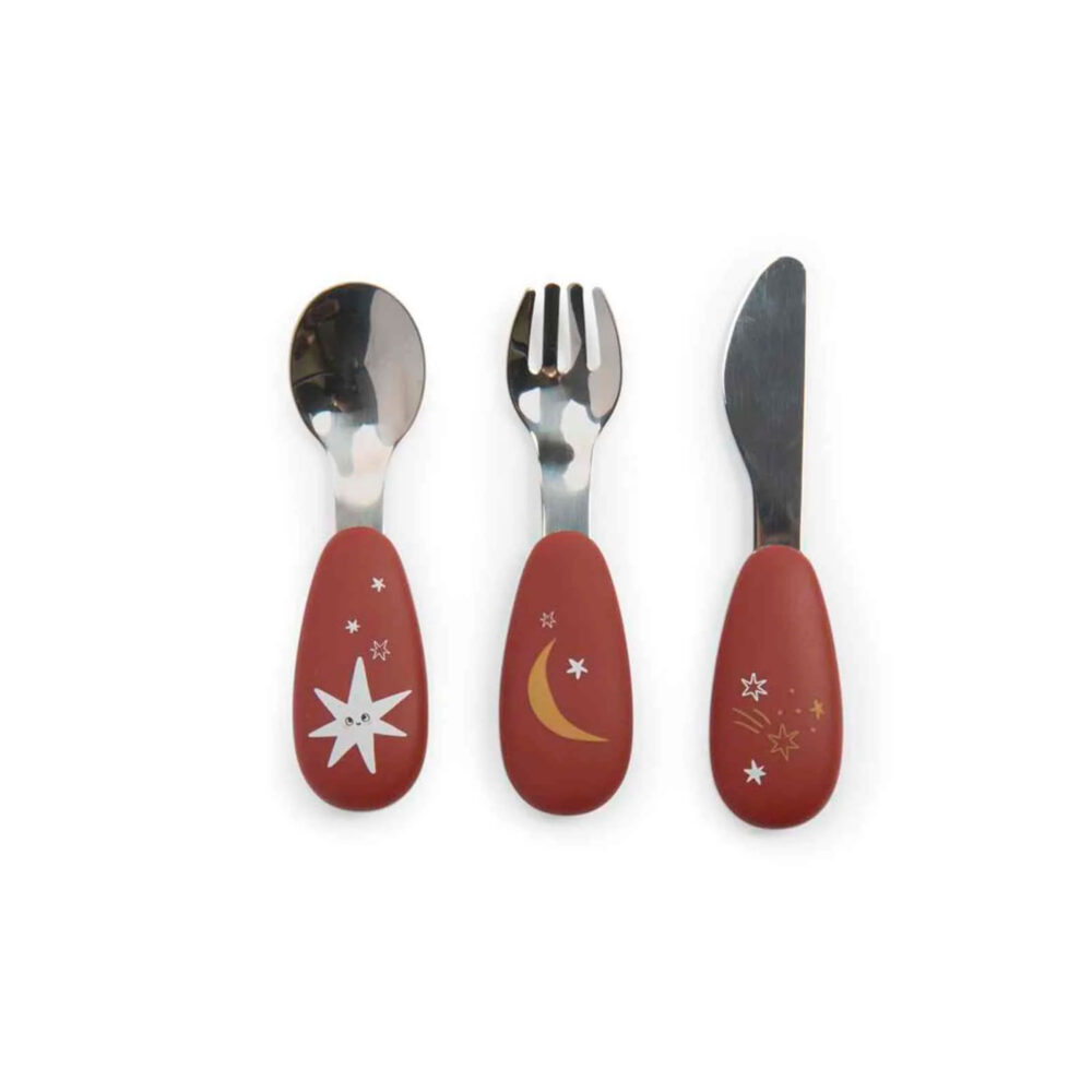 SET DE CUBIERTOS DE SILICONA Y ACERO INOXIDABLE COLECCIÓN APRES LA PLUIE