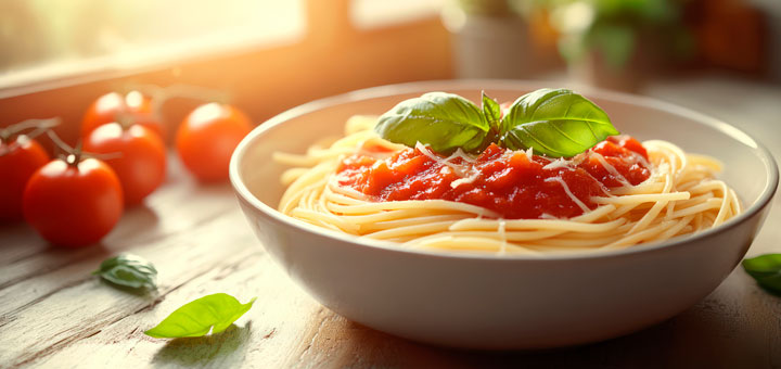 Fideos Nutritivos con Pollo y Salsa Roja