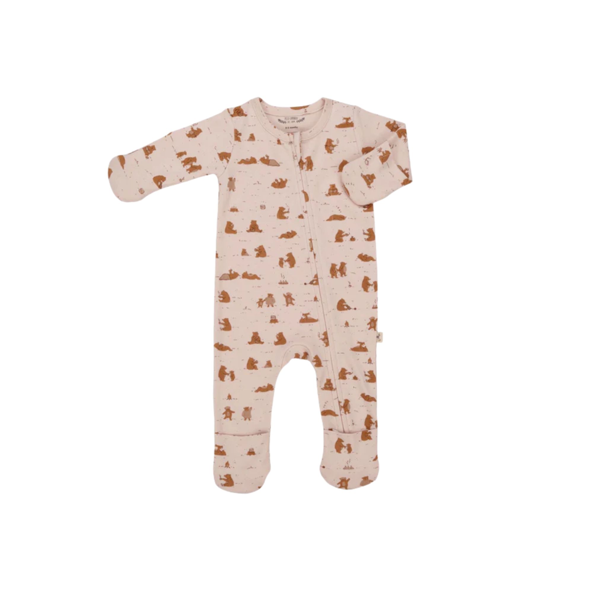 PIJAMA CON CIERRE "WOODLAND HEDGIES" TAPIOCA RED CARIBOU
