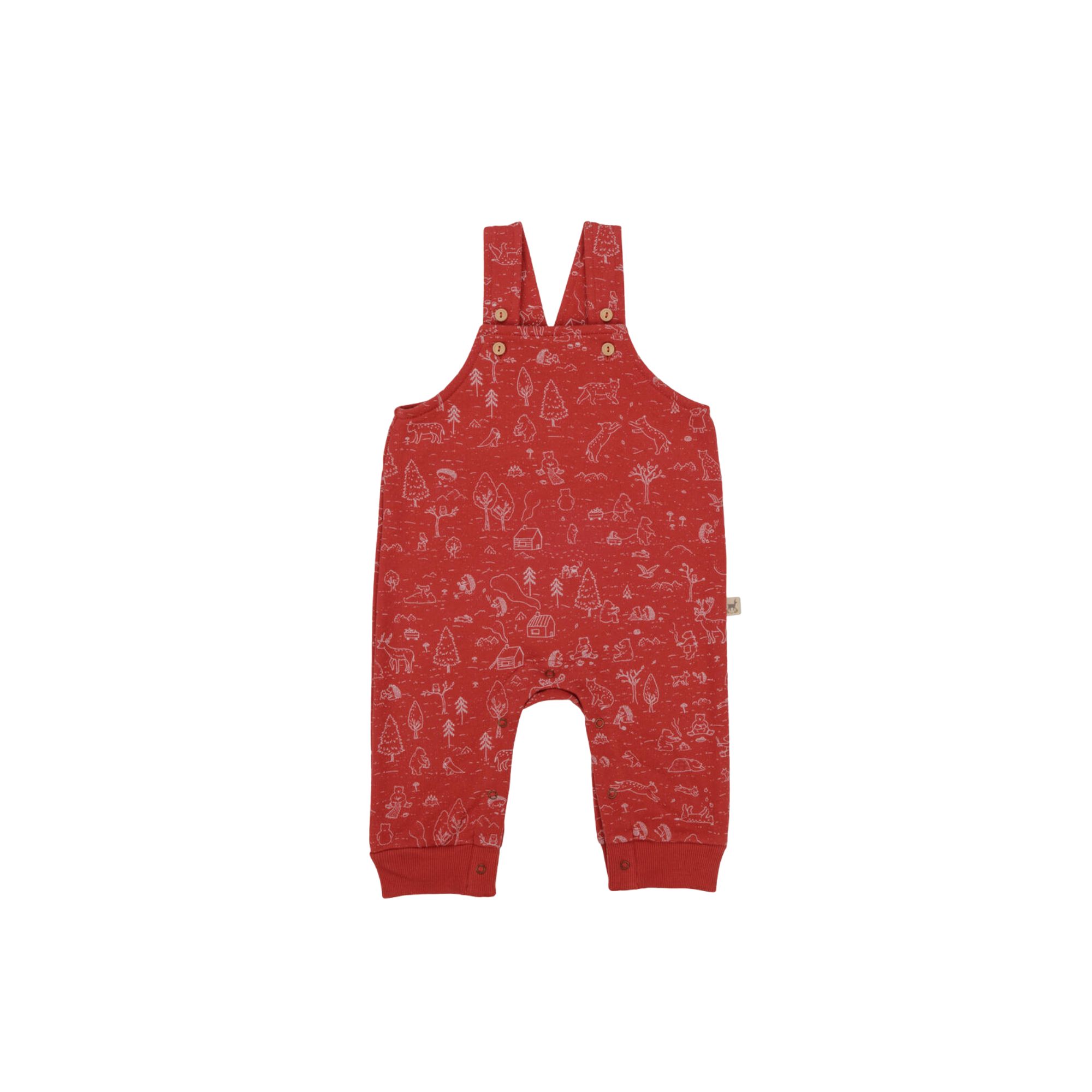 PIJAMA CON CIERRE "WOODLAND HEDGIES" TAPIOCA RED CARIBOU