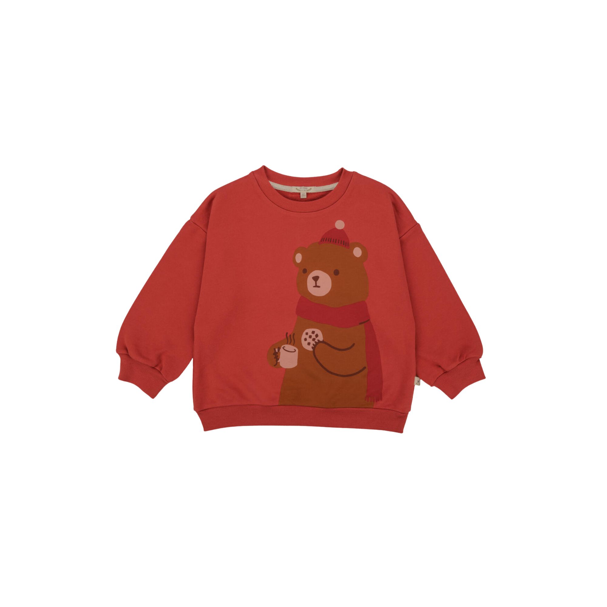 POLERA CON MANGAS GLOBO DE BEBÉ ROSA CAOBA 100% ALGODÓN PIMA RED CARIBOU