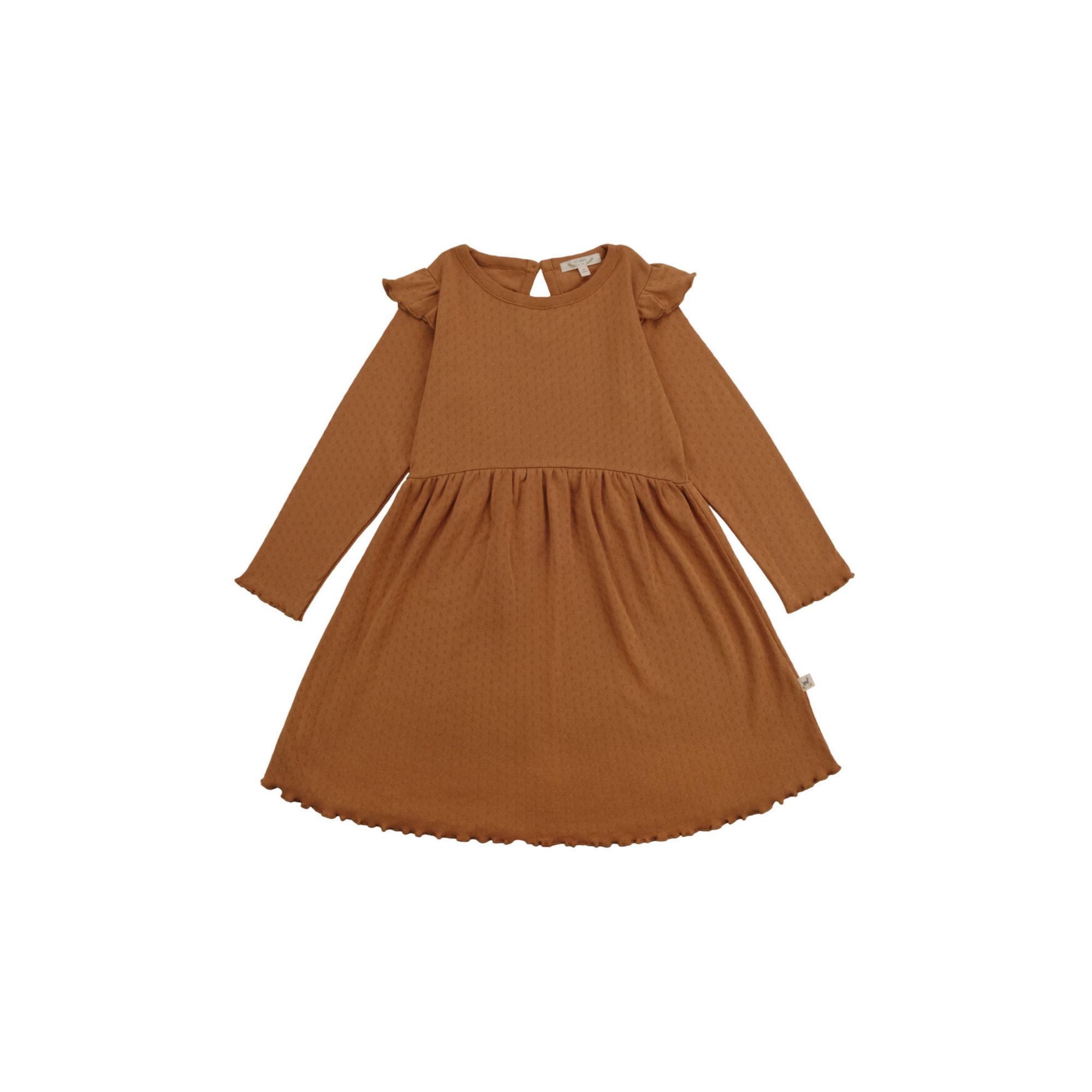VESTIDO DE 100% ALGODÓN PIMA "POINTELLE" SHADOW GRAY RED CARIBOU
